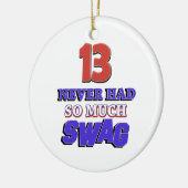 13 Jährig-Geburtstags-Geschenk Keramikornament (Links)