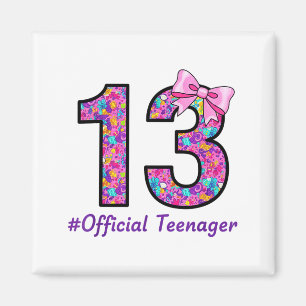 13-jähriger Coquette-Schleife offizielles Teenager Magnet