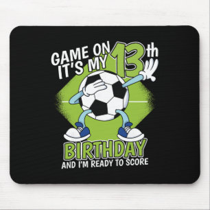 13-jähriger Fußballspieler Junge 13. Geburtstag Fu Mousepad
