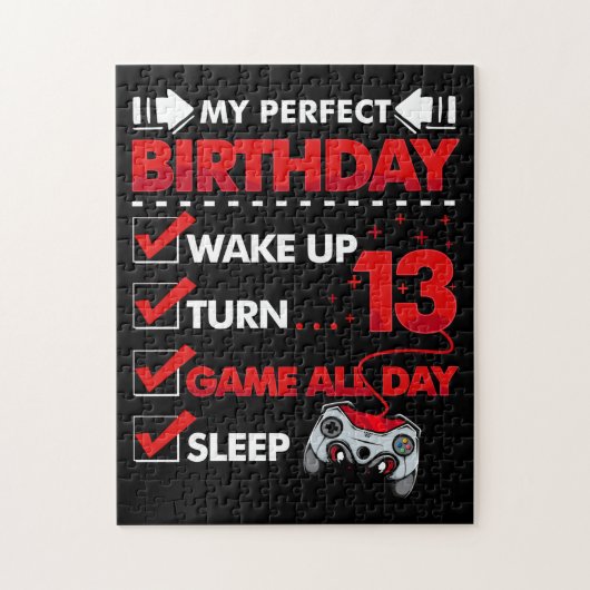 13-jähriger Gamer Boy 13. Perfect Birthday Gaming Puzzle (Vertikal)