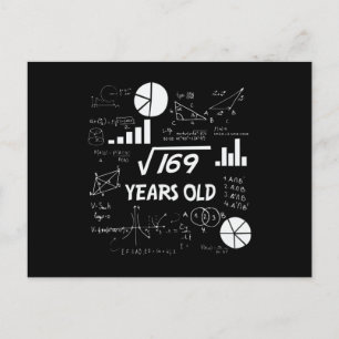 13 Jähriger Geburtstag Geeky Mathe 13. Geburtstags Postkarte