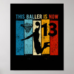 13-jähriger Sketll 13. Geburtstag Junge Poster