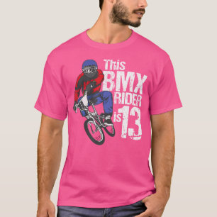 13-jähriges BMX Geburtstagsparty Boys Dirt Bike Ra T-Shirt