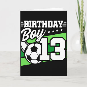 13-jähriges Fußball-Kinder-13. Geburtstag-Junge Karte