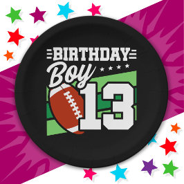 13-jähriges Party Thema 13. Geburtstag Junge Pappteller