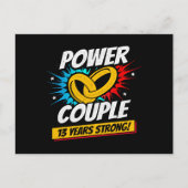 13. Jubiläum Verheirateten Paare 13 Jahre stark Postkarte (Vorderseite)