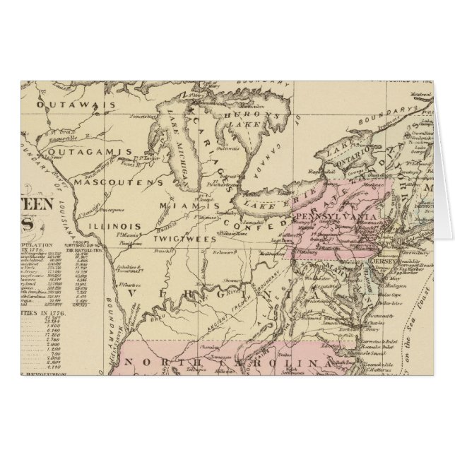 13 Kolonien 1776 (Vorderseite (Horizontal))