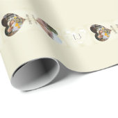 13. Lace-like 2 Fotos Heart Frames Geschenkpapier (Rolleneckpunkt)