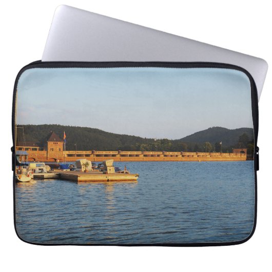 13" Laptoptasche Edersee Staumauer am Abend Laptopschutzhülle (Vorderseite)