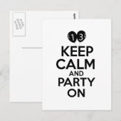 13. Lebensjahr Postkarte (Vorne/Hinten)