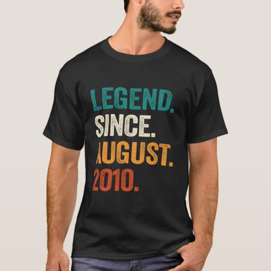 13 Legend Since August 2010 13Th T-Shirt (Vorderseite)
