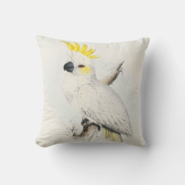 #13-Lesser Cockatoo Schwefel-mit Haube Kissen (Vorderseite)
