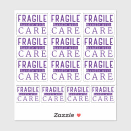 13 Lila, fragiler Umgang mit kleinen und mittleren Aufkleber