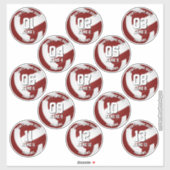 13 maroon volleyball stickers one for each athlete aufkleber (Blatt)