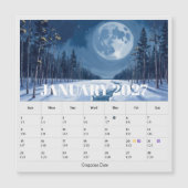 13-Monate-Mondphasen-Tierkreis Januar-Kalender Magnetkarte (Vorderseite)