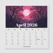 13-Monatiger Mondphasen-Tierkreis April-Kalender Magnetkarte (Vorderseite)