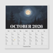 13-Monats-Mondphasen-Tierkreis Oktober-Kalender Magnetkarte (Vorderseite)