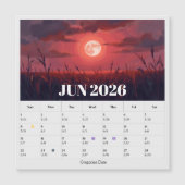 13-Monats-Mondphasen-Tierkreiszeichen-Kalender Magnetkarte (Vorderseite)