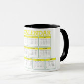 13 month real fixed calendar tasse (VorderseiteRechts)
