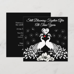 13. Nature Anniversary Wildblume Card für Paar Karte