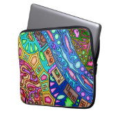 13' Neoprenlaptophülse mit abstrakter Grafik Laptopschutzhülle (Vorderseite Links)