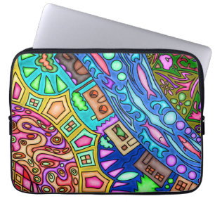 13' Neoprenlaptophülse mit abstrakter Grafik Laptopschutzhülle