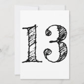 13 Nummer 13 Einladung (Vorderseite)