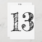 13 Nummer 13 Einladung (Vorne/Hinten)