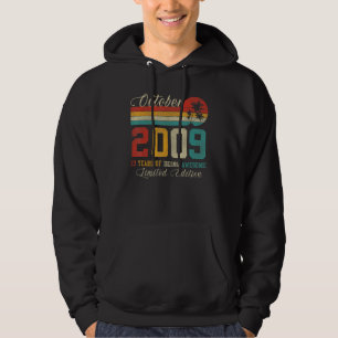 13. Oktober Vintag 2009 13. Geburtstag Hoodie