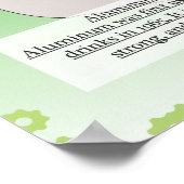13. Periodische Tabelle der Elemente aus Aluminium Poster (Ecke)