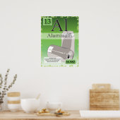 13. Periodische Tabelle der Elemente aus Aluminium Poster (Küche)