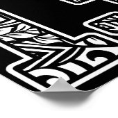 13 Polynesischer Tattoo Nummer 13 Sportfächer Dunk Poster (Ecke)