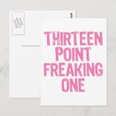 13 Punkte, eine Postkarte (Vorne/Hinten)