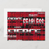 13.Rot und Schwarz Karierte Furchtlose Reibung Postkarte (Vorne/Hinten)