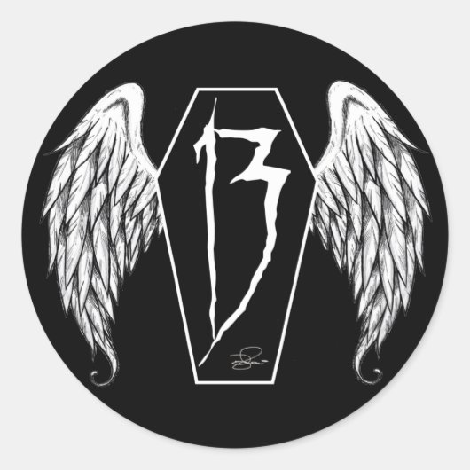 13 Schatullen Runder Aufkleber (Vorderseite)