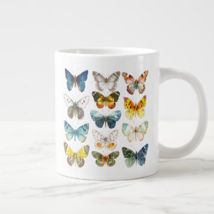 13 schöne Schmetterlinge Insekten Kunst Aquarell Jumbo-Tasse