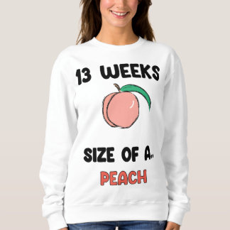 13 Schwangerschaftswochen - Niedliches Retro - Fru Sweatshirt