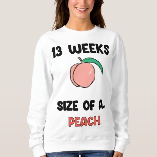 13 Schwangerschaftswochen - Niedliches Retro - Fru Sweatshirt (Vorderseite)