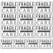 13 Schwarz-Fragile-Handle mit Betreuung für kleine Aufkleber (Vorderseite)