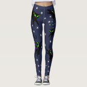 13 Schwarze Kätzchen Twinkle Twinkle - Nachtzeit Leggings (Vorderseite)