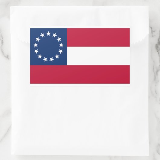 13 Star Confederate Flag Rectangle Stickers (Tasche)