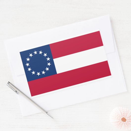 13 Star Confederate Flag Rectangle Stickers (Umschlag)