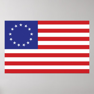 13-Star US Flagge Poster