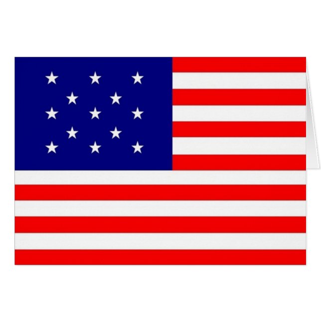 13 Stern-Flagge - Karte (Vorderseite (Horizontal))