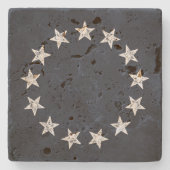 13 Stern-Vintage Revolution Steinuntersetzer (Vorderseite)