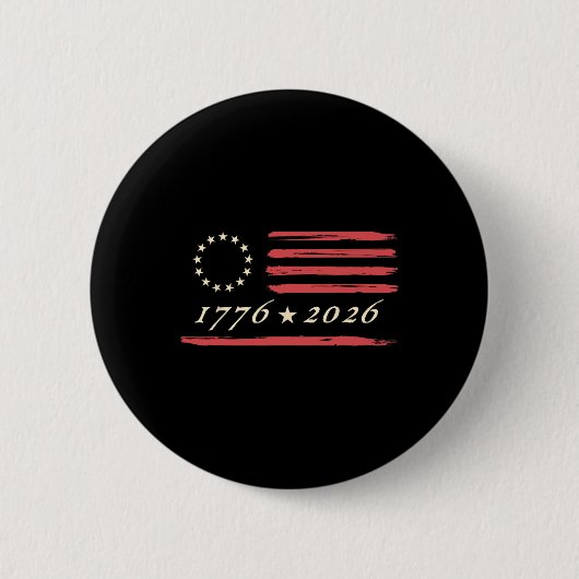 13-Sterne Betsy Ross American Flag 4. Juli Di Button (Vorderseite)