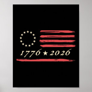 13-Sterne Betsy Ross American Flag 4. Juli Di Poster