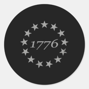13 Sterne Betsy Ross Distressed Amerikanische Flag Runder Aufkleber