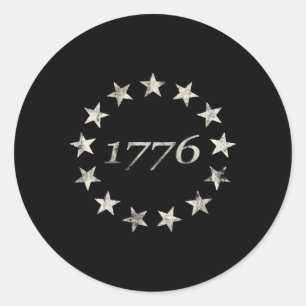 13-Sterne-Flagge Betsy Ross abgenutzte amerikanisc Runder Aufkleber