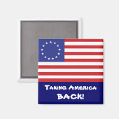 13-Sterne-Flagge Magnet (Vorderseite/Rückseite)
